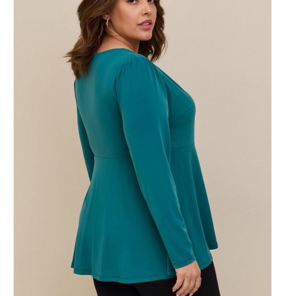 Torrid Teal wrap top